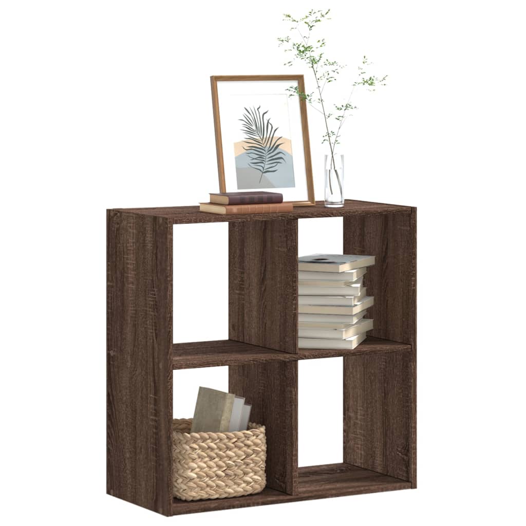 Bibliothèque chêne marron 68,5x32x68,5 cm bois d'ingénierie - XIOS