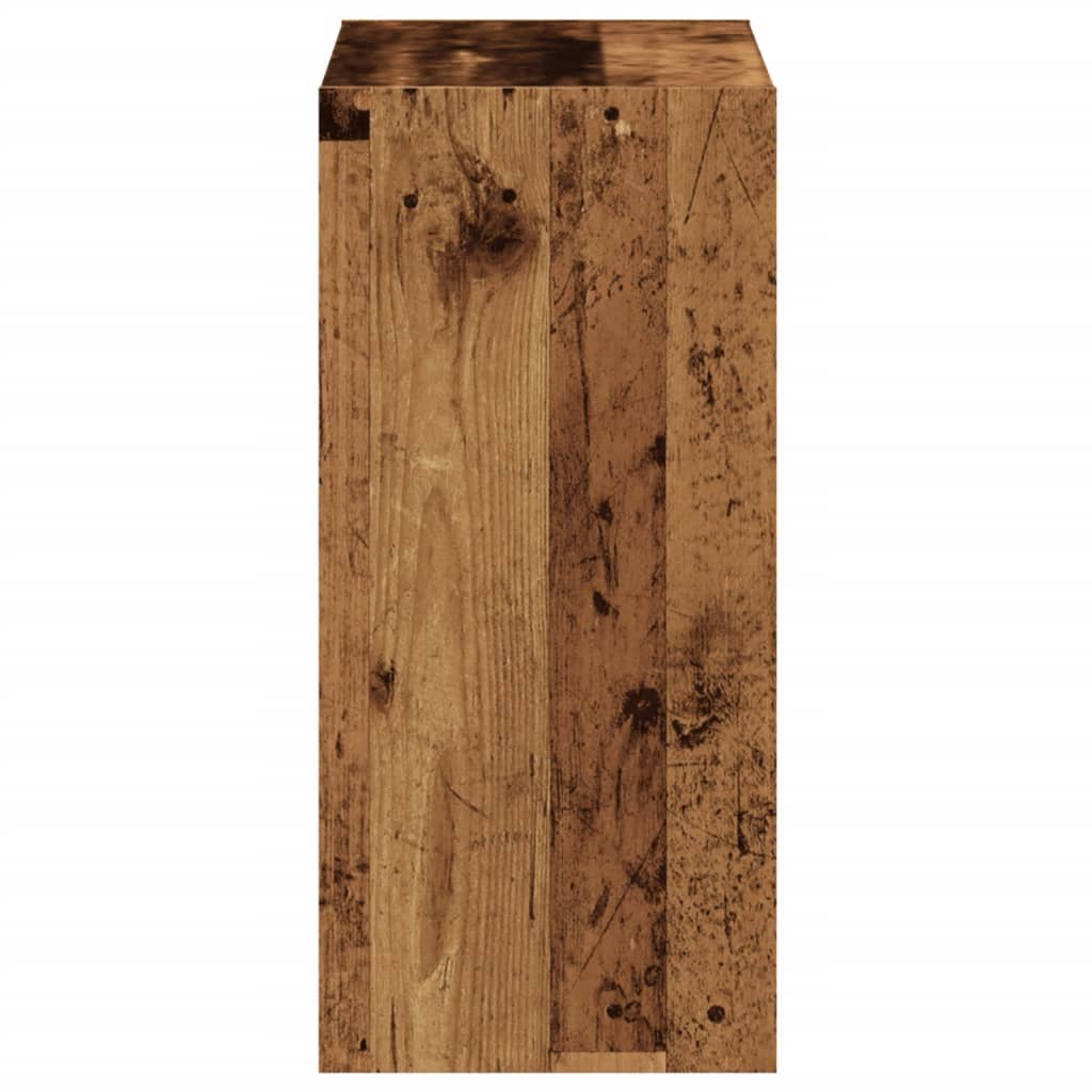 Bibliothèque vieux bois 68,5x32x68,5 cm bois d'ingénierie - XIOS