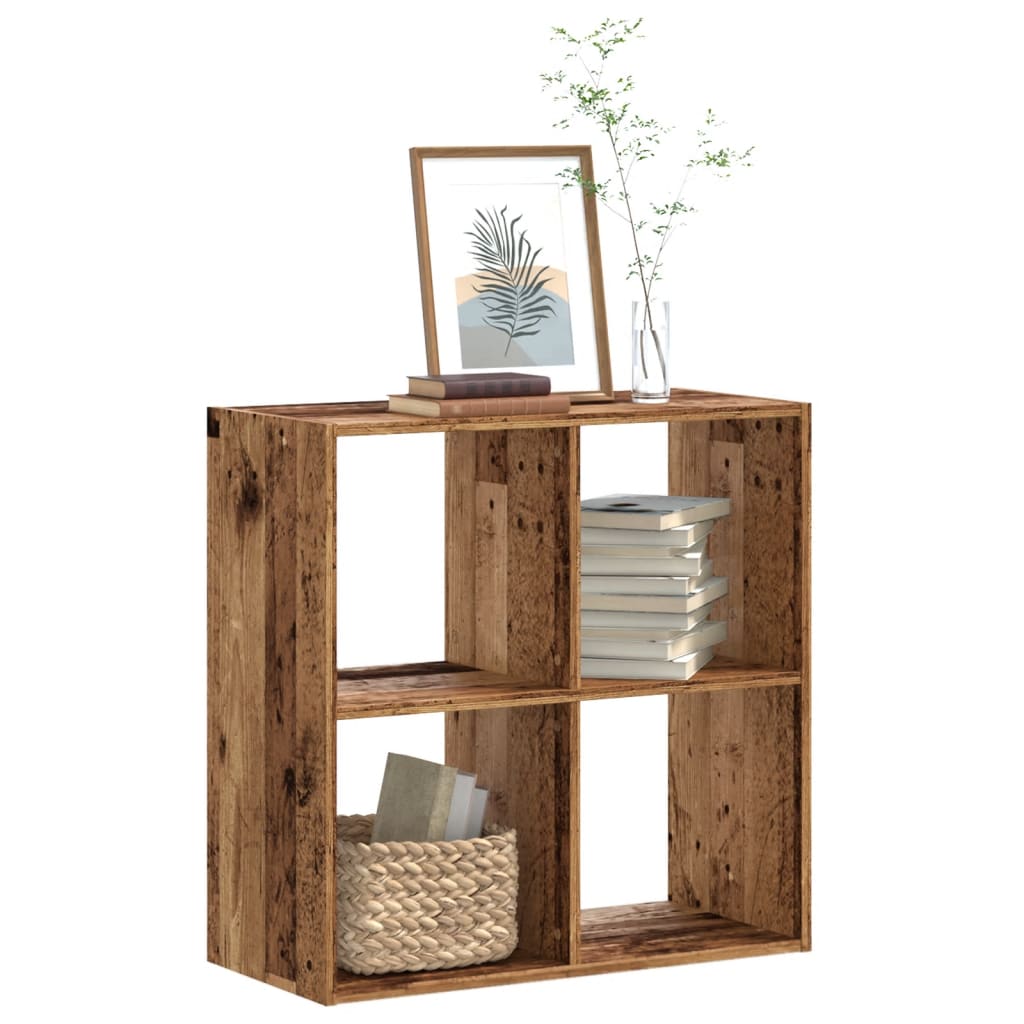 Bibliothèque vieux bois 68,5x32x68,5 cm bois d'ingénierie - XIOS