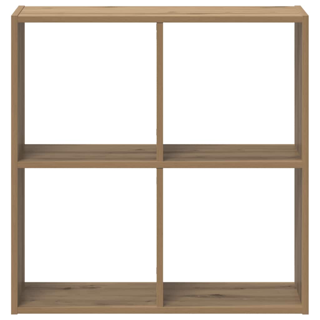 Bibliothèque chêne artisanal 68,5x32x68,5 cm bois d'ingénierie - XIOS