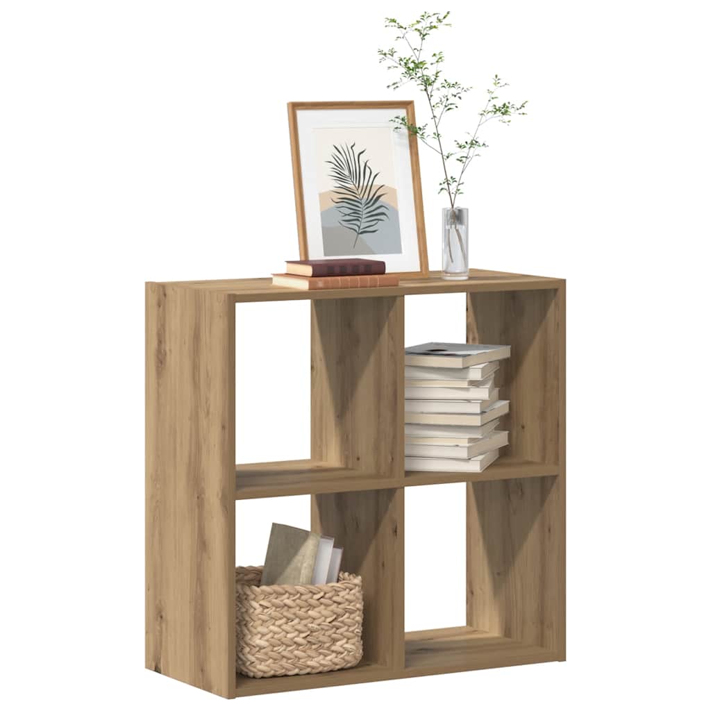 Bibliothèque chêne artisanal 68,5x32x68,5 cm bois d'ingénierie - XIOS