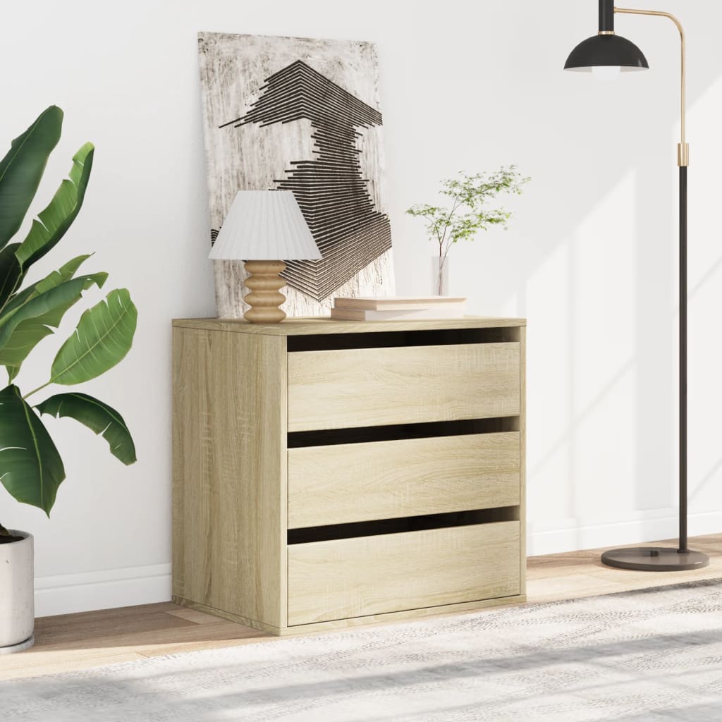 Commode d'angle chêne sonoma 60x41x58 cm bois d'ingénierie - XIOS