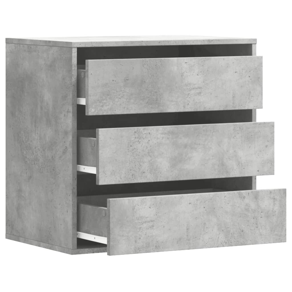 Commode d'angle gris béton 60x41x58 cm bois d'ingénierie - XIOS