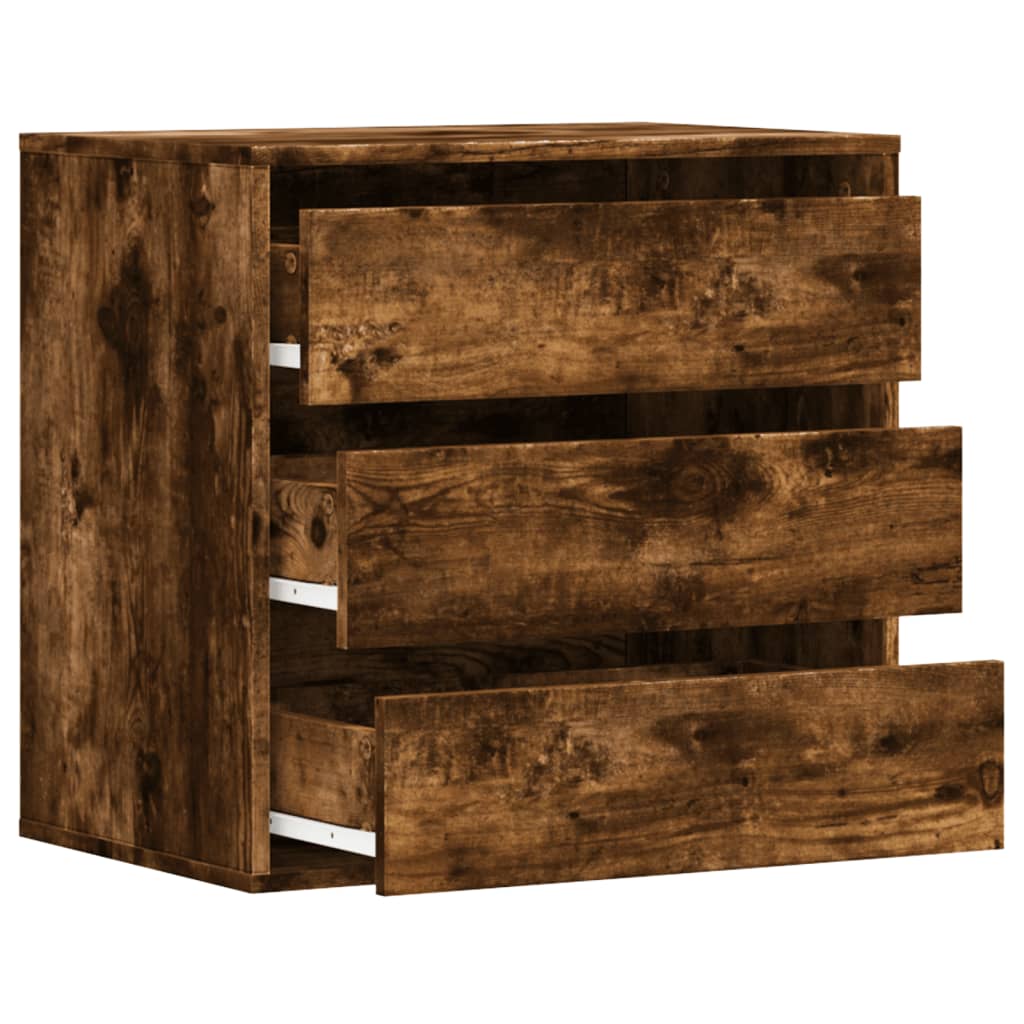 Commode d'angle chêne fumé 60x41x58 cm bois d'ingénierie - XIOS