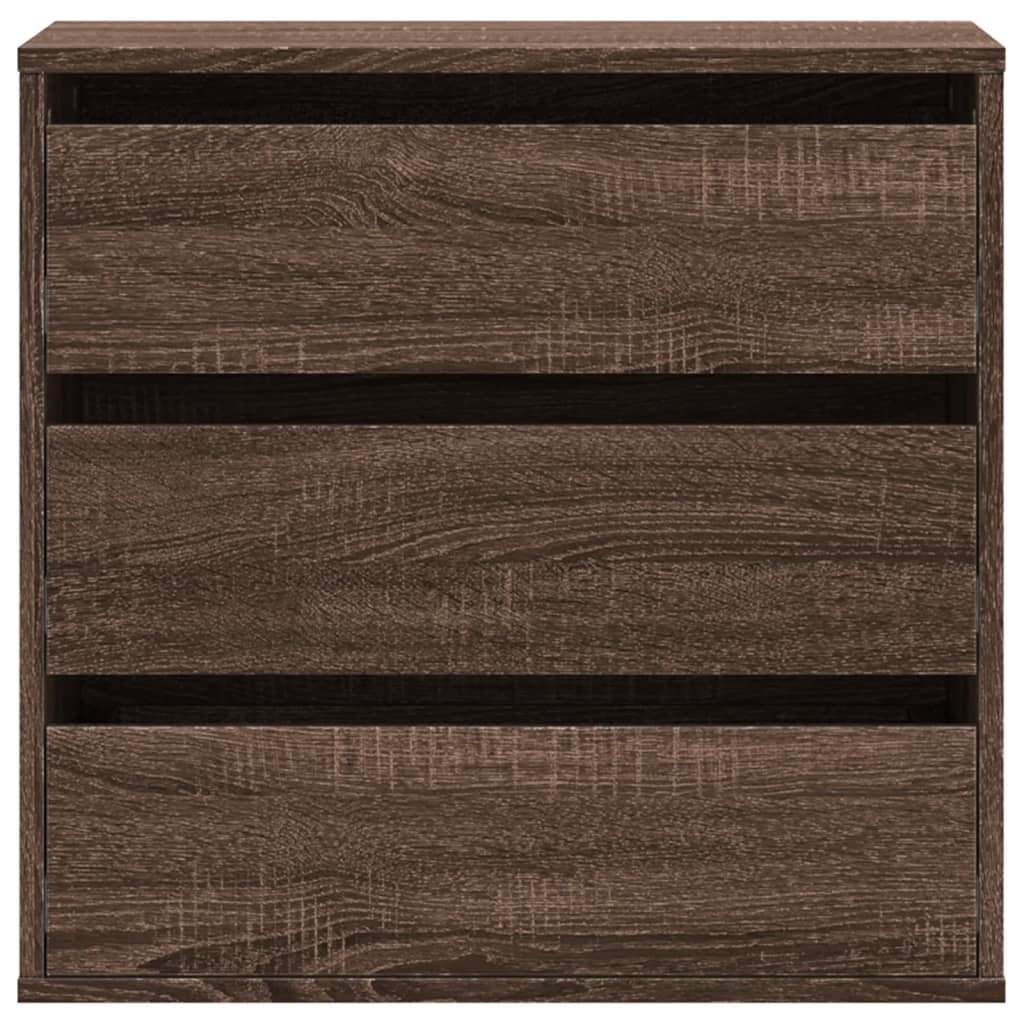 Commode d'angle chêne marron 60x41x58 cm bois d'ingénierie - XIOS