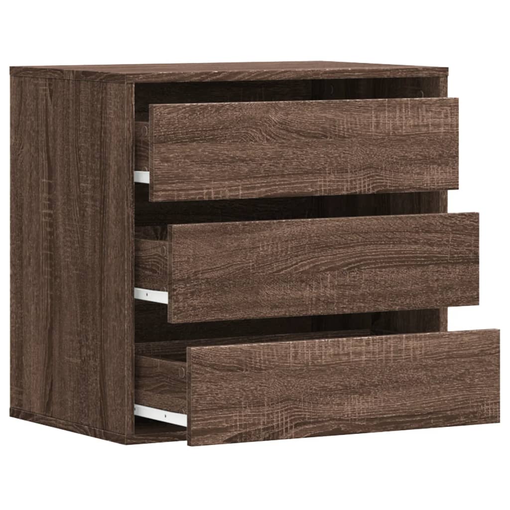 Commode d'angle chêne marron 60x41x58 cm bois d'ingénierie - XIOS