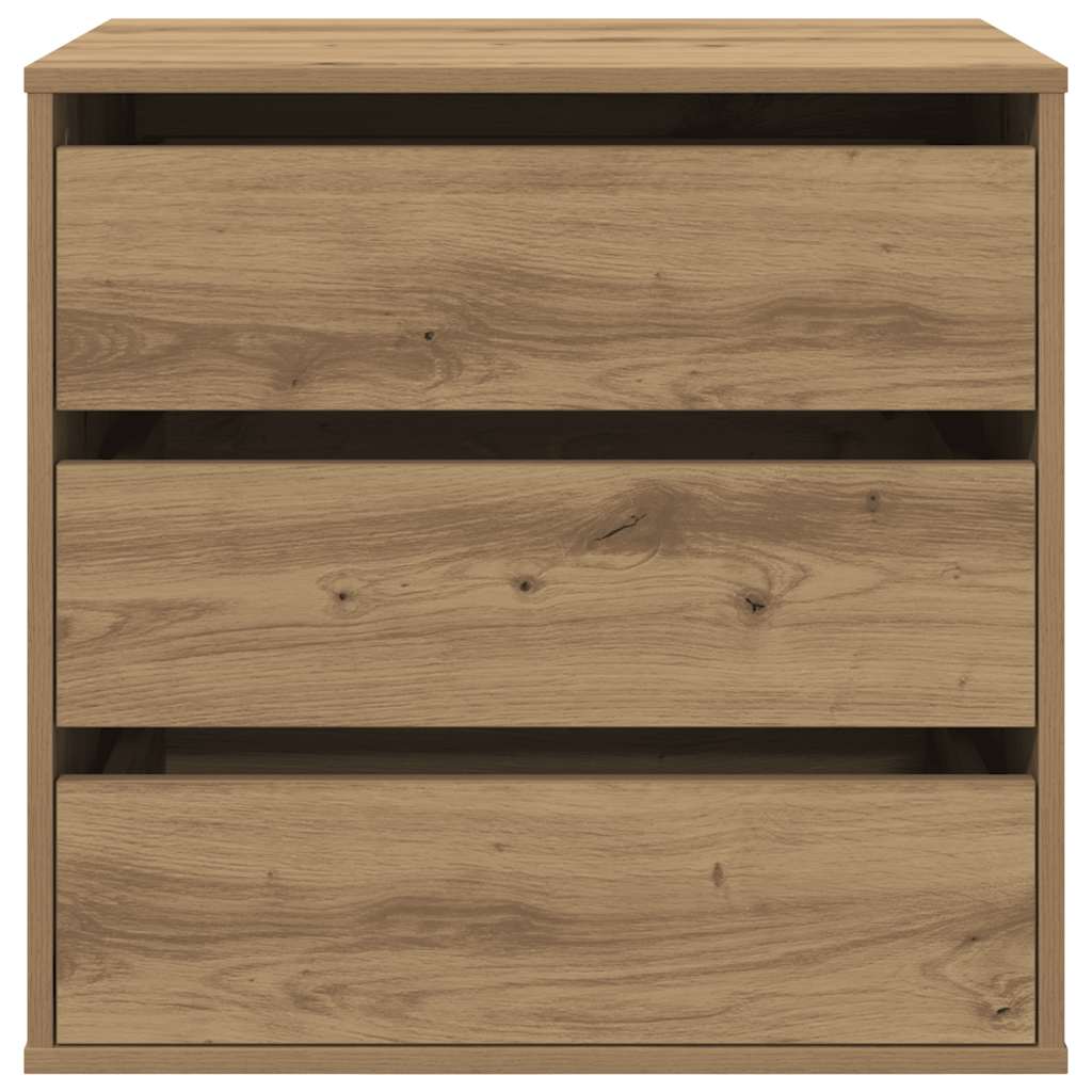 Commode d'angle chêne artisanal 60x41x58 cm bois d'ingénierie - XIOS