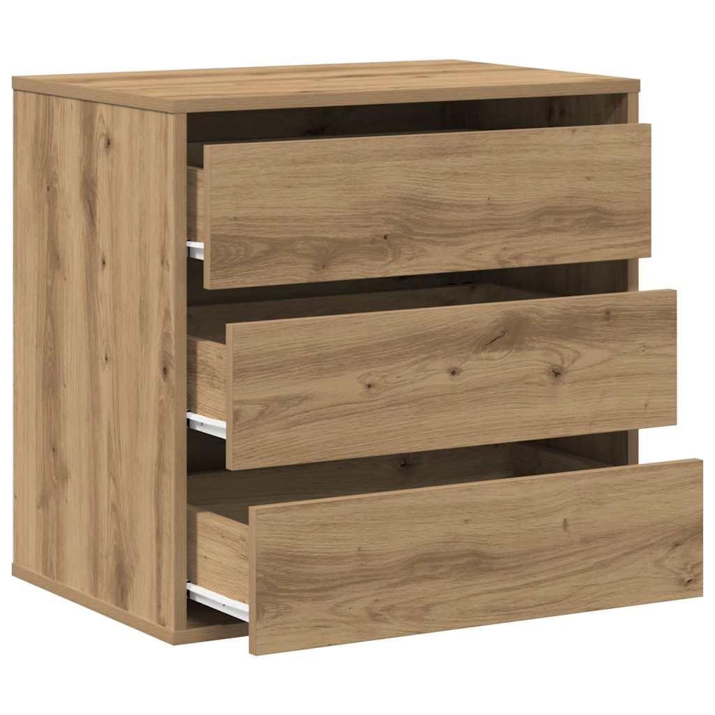 Commode d'angle chêne artisanal 60x41x58 cm bois d'ingénierie - XIOS