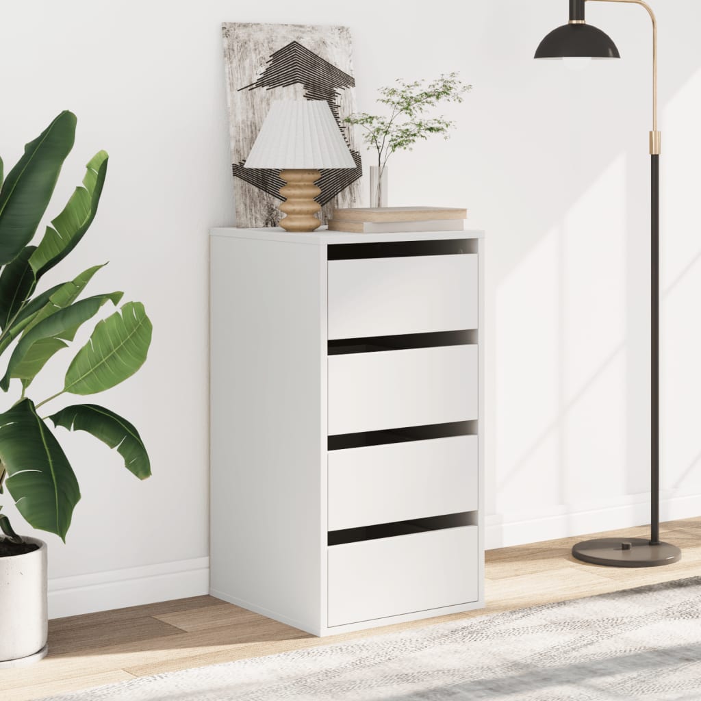 Commode d'angle blanc 40x41x76 cm bois d'ingénierie - XIOS