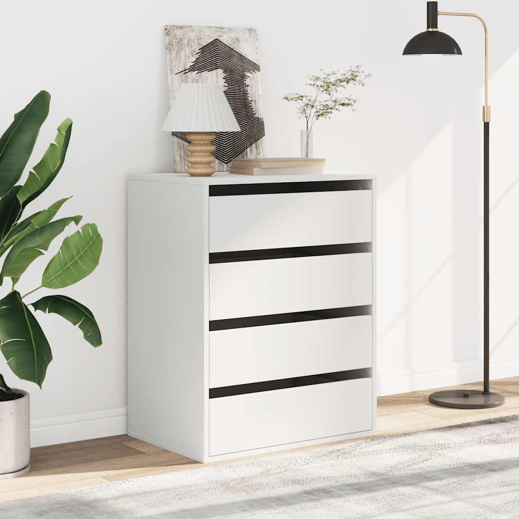 Commode d'angle blanc 60x41x76 cm bois d'ingénierie - XIOS