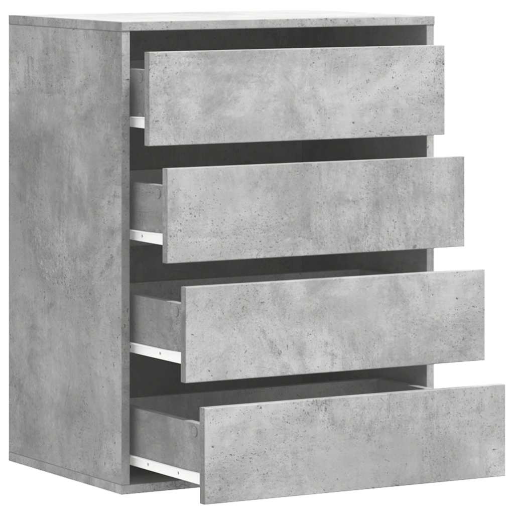 Commode d'angle gris béton 60x41x76 cm bois d'ingénierie - XIOS