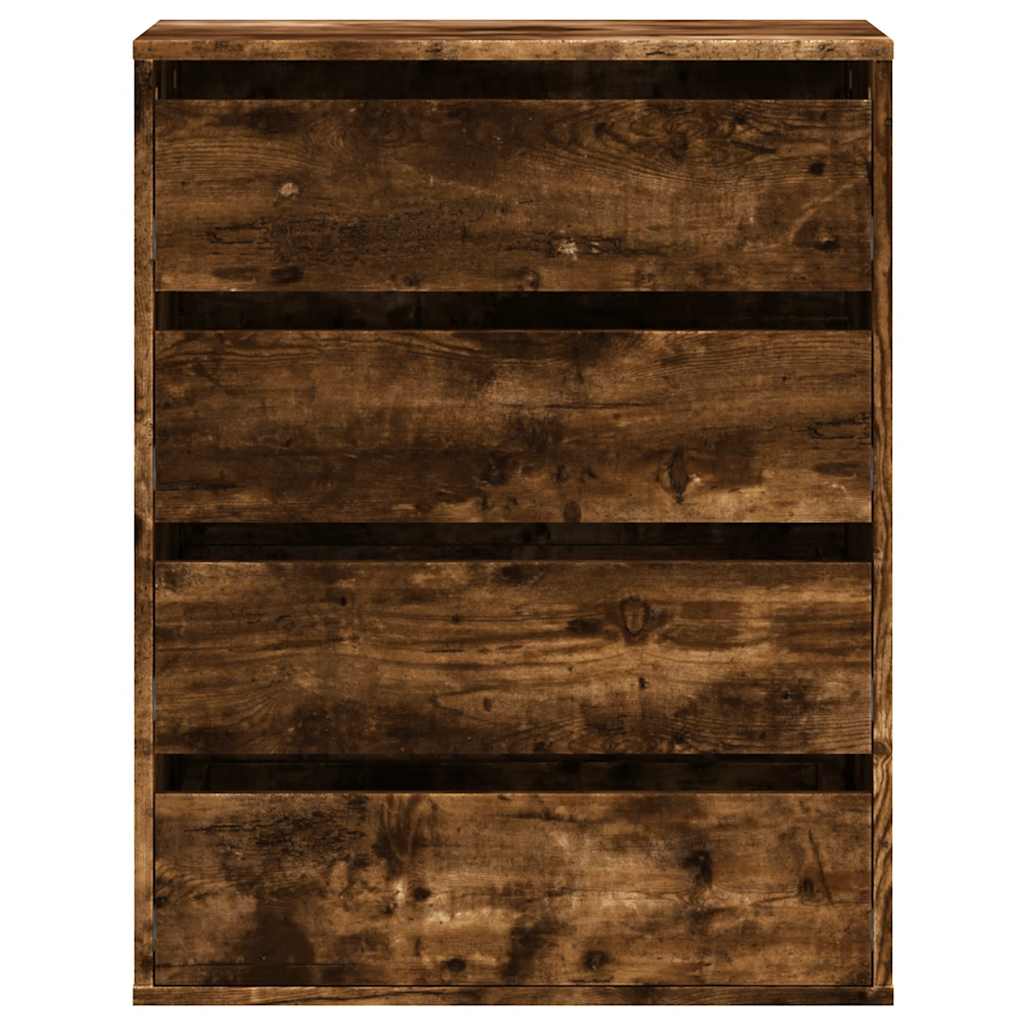Commode d'angle chêne fumé 60x41x76 cm bois d'ingénierie - XIOS