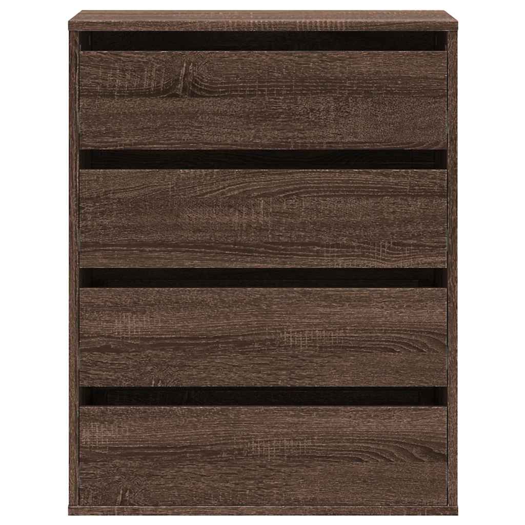 Commode d'angle chêne marron 60x41x76 cm bois d'ingénierie - XIOS