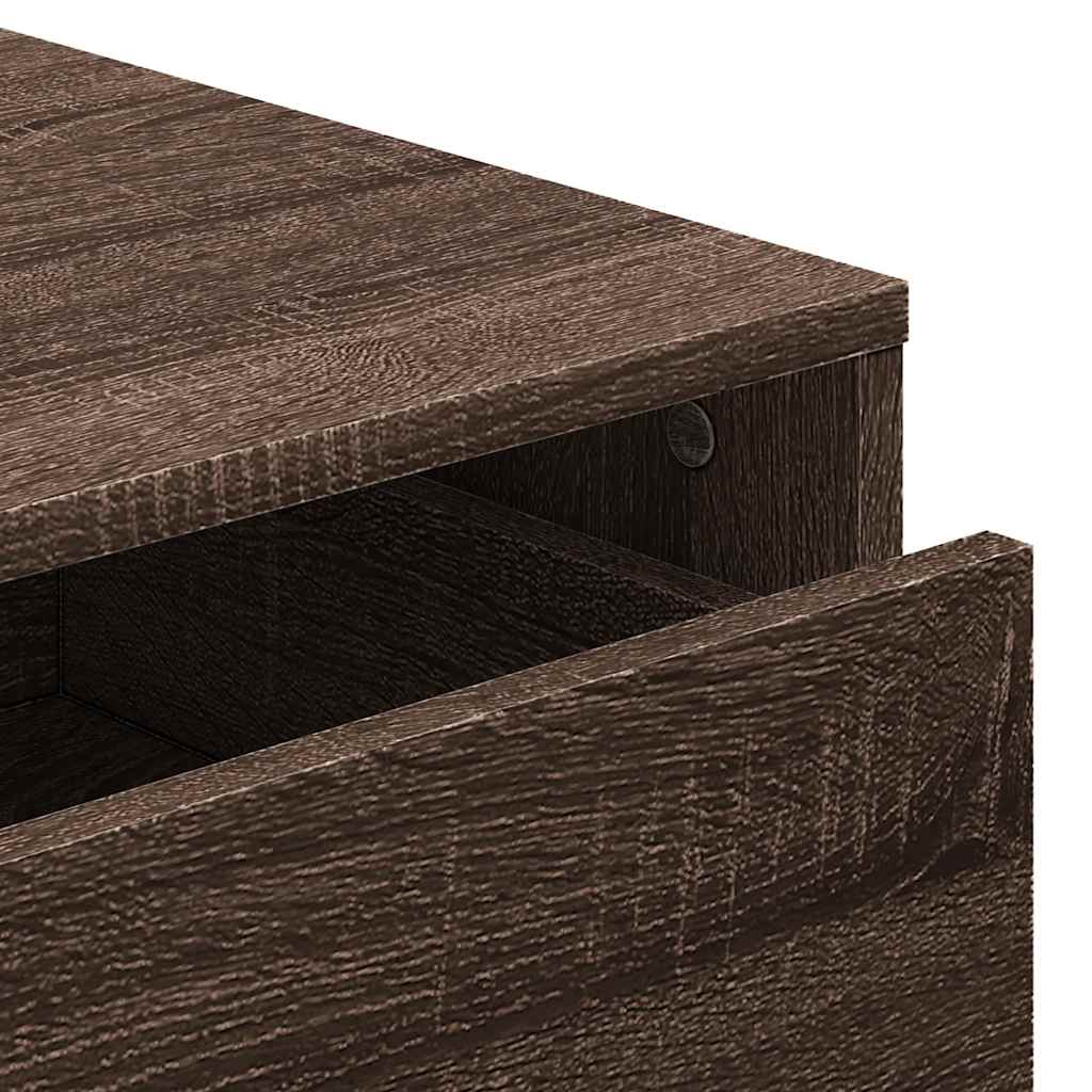 Commode d'angle chêne marron 60x41x76 cm bois d'ingénierie - XIOS