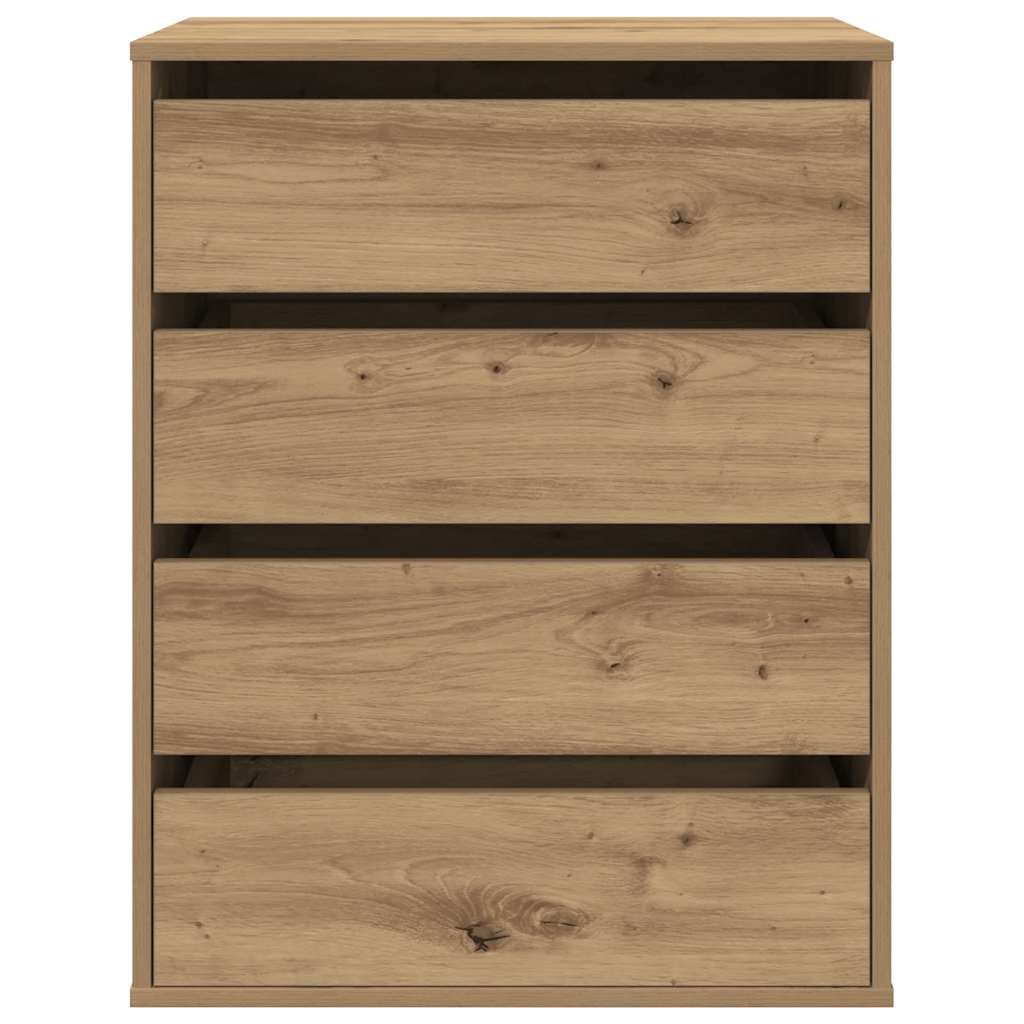 Commode d'angle chêne artisanal 60x41x76 cm bois d'ingénierie - XIOS