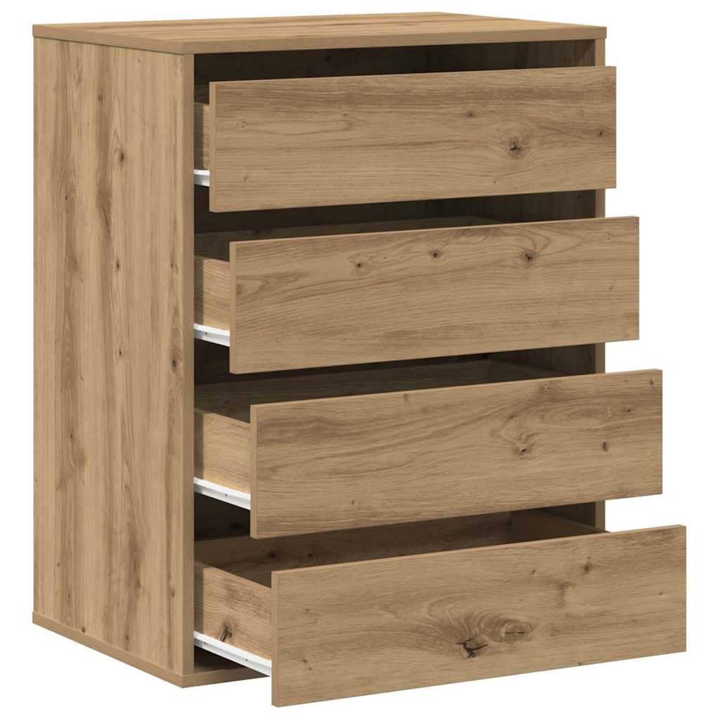 Commode d'angle chêne artisanal 60x41x76 cm bois d'ingénierie - XIOS