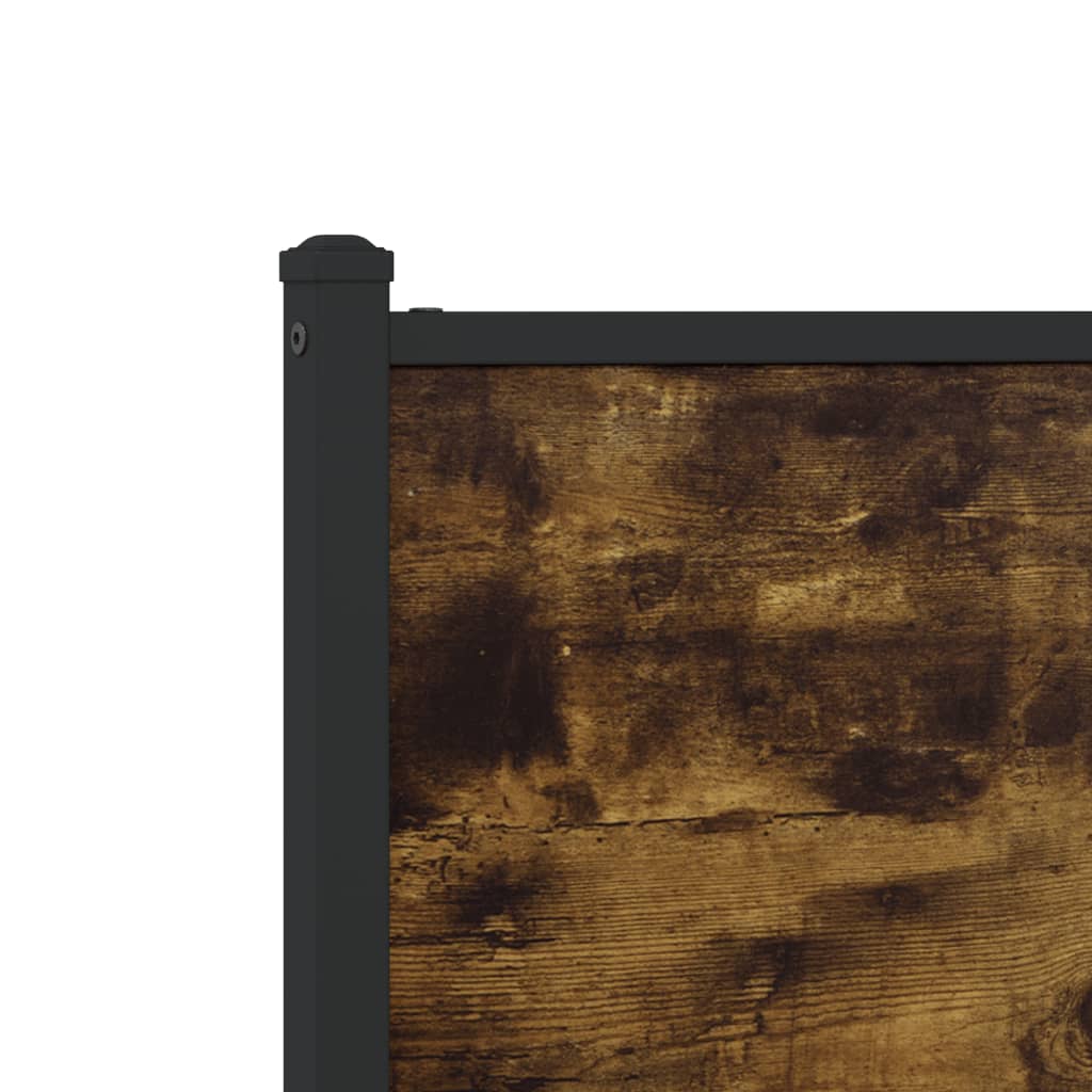Cadre de lit en métal sans matelas chêne fumé 90x200 cm - XIOS
