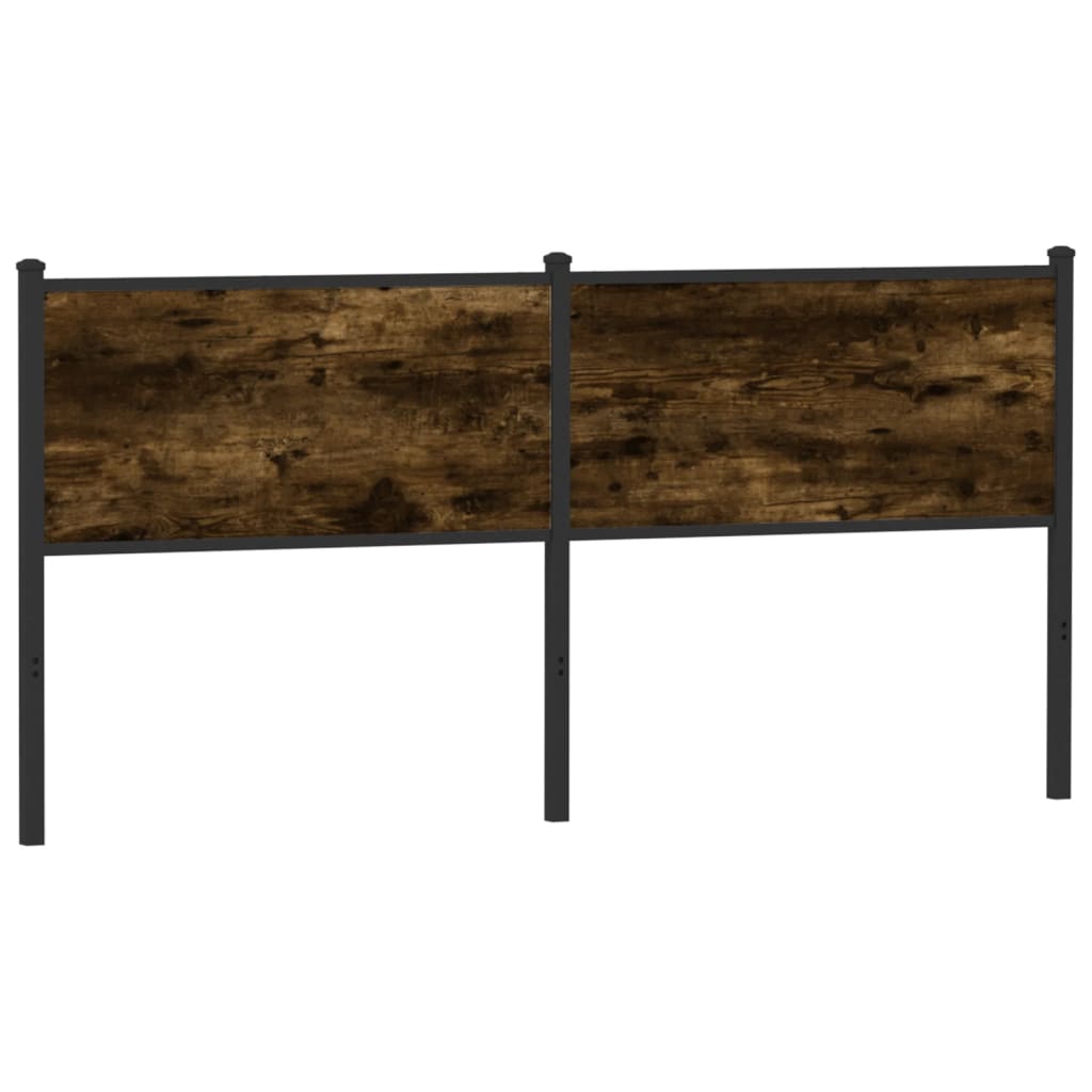 Tête de lit de remplacement chêne fumé 180 cm bois d'ingénierie et acier - XIOS
