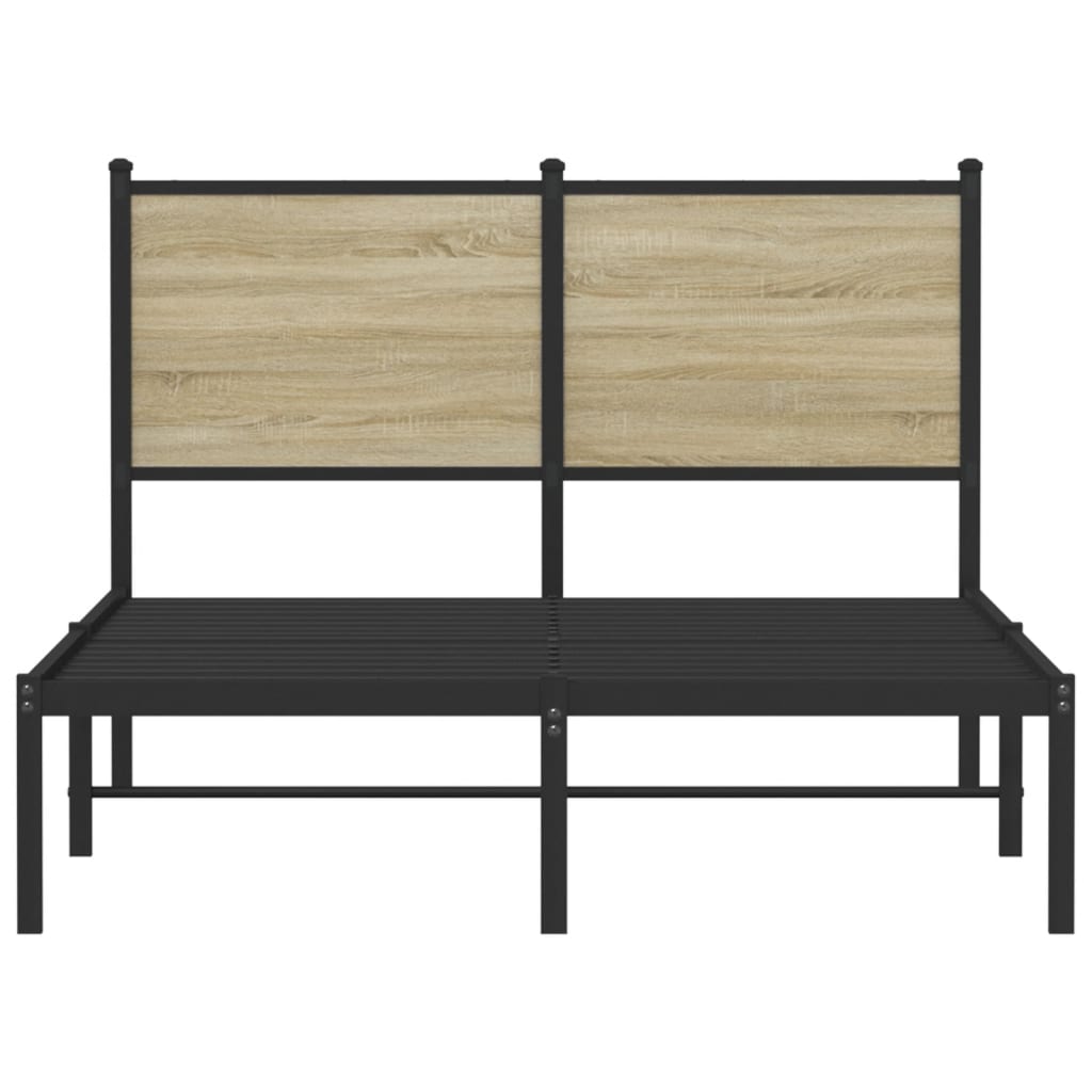Cadre de lit en métal sans matelas chêne sonoma 120x200 cm - XIOS