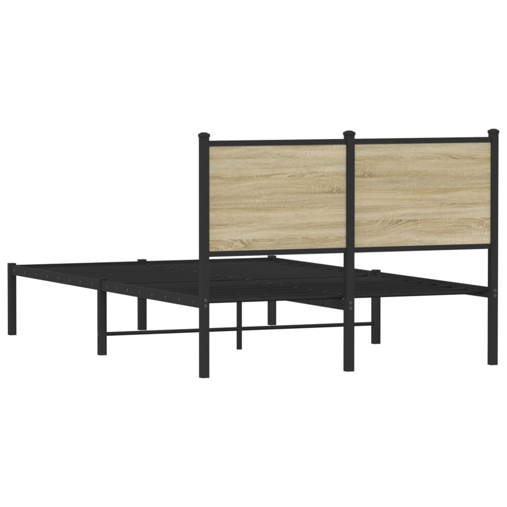 Cadre de lit en métal sans matelas chêne sonoma 120x200 cm - XIOS