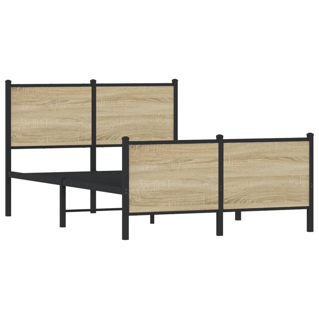 Cadre de lit en métal sans matelas chêne sonoma 120x200 cm - XIOS