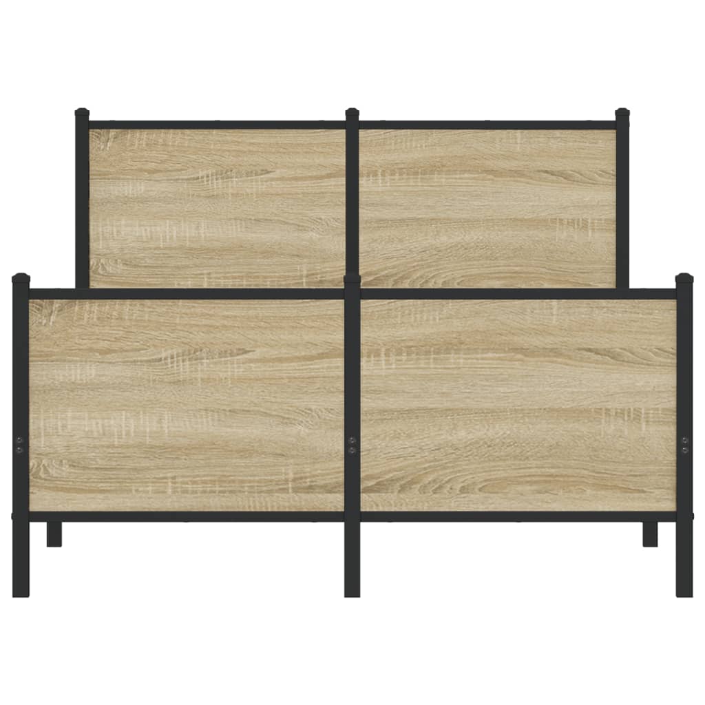 Cadre de lit en métal sans matelas chêne sonoma 120x200 cm - XIOS