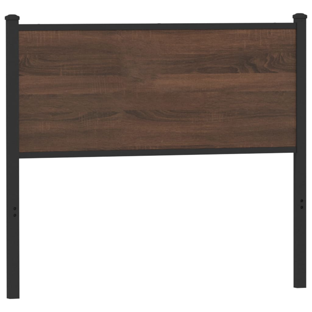 Tête de lit chêne marron 100 cm bois d'ingénierie et acier Têtes et pieds de lit vidaXL   