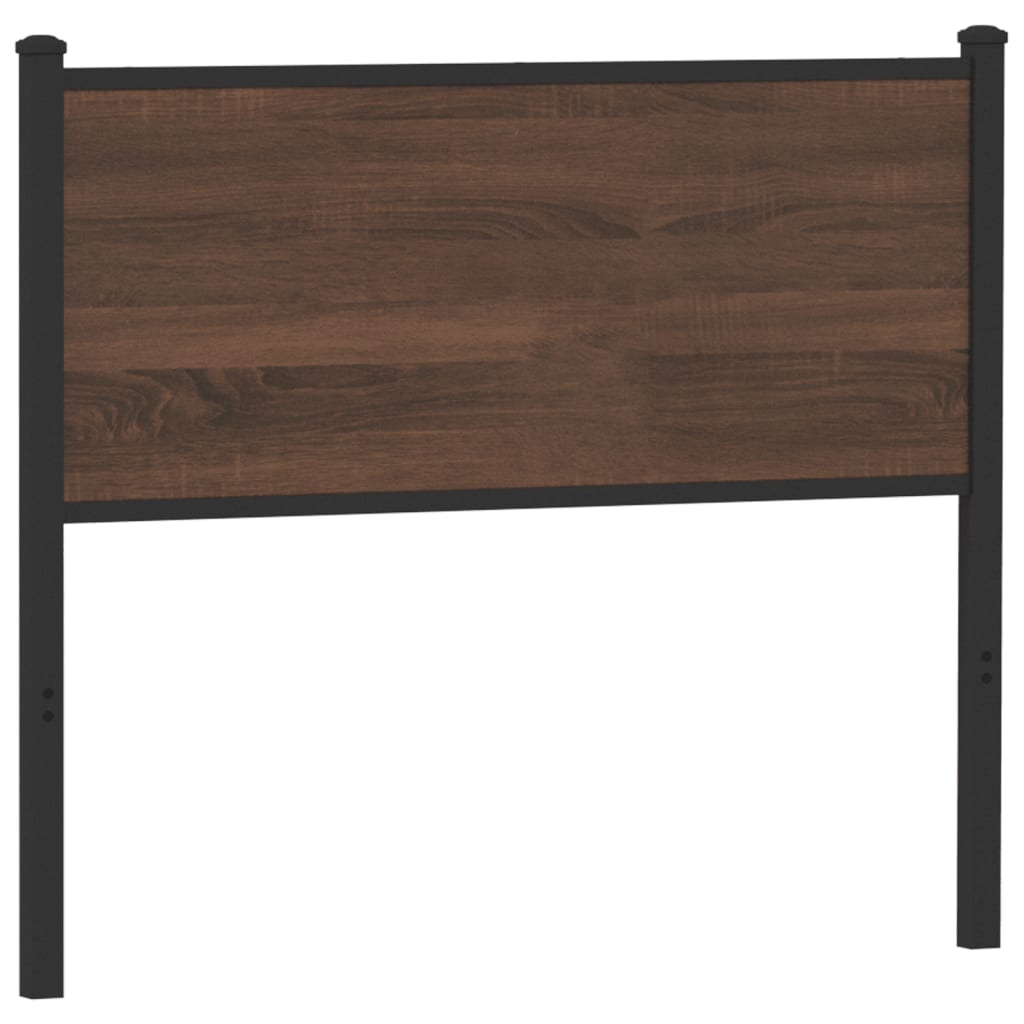 Tête de lit chêne marron 100 cm bois d'ingénierie et acier Têtes et pieds de lit vidaXL   