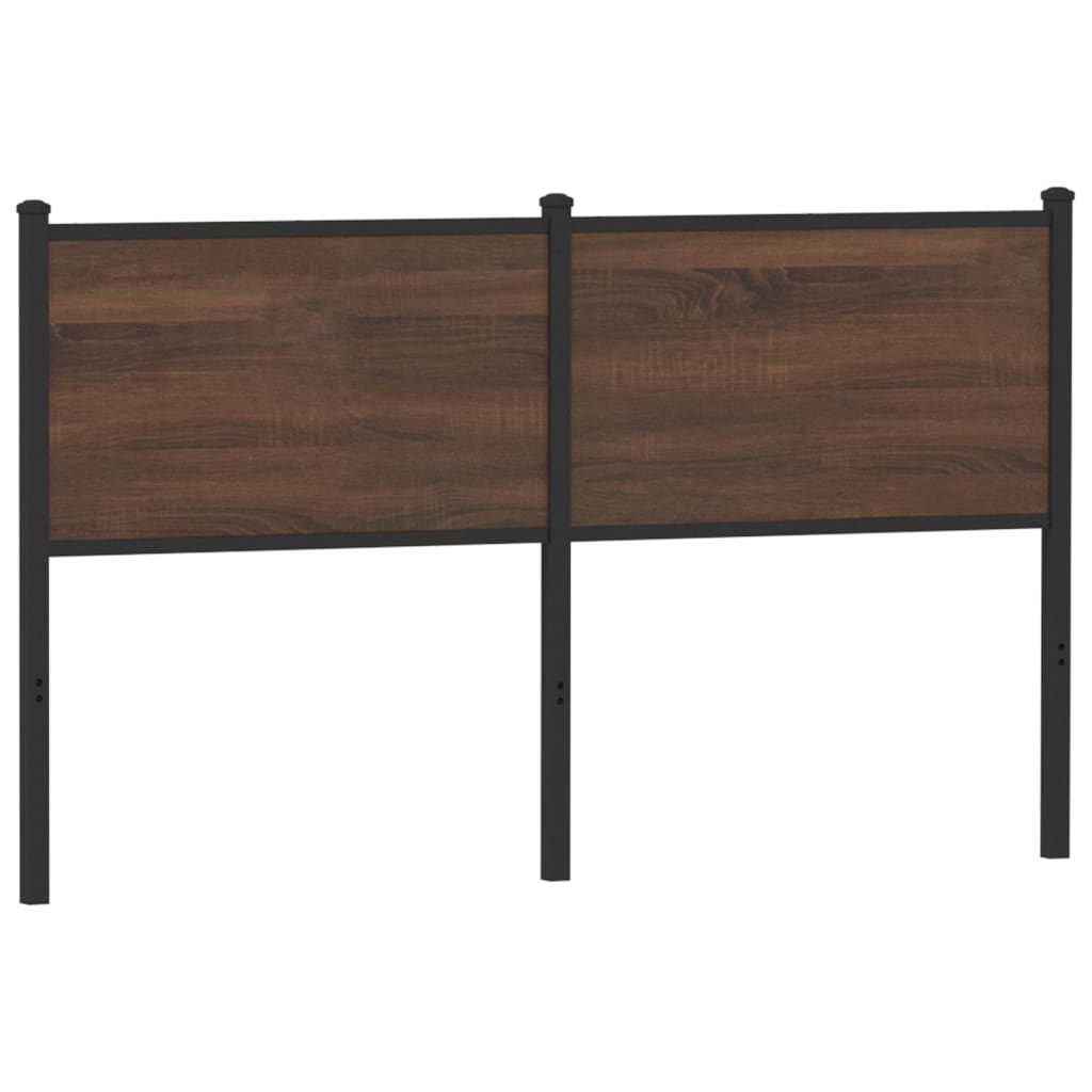 Tête de lit de remplacement chêne marron 140 cm bois d'ingénierie et acier - XIOS