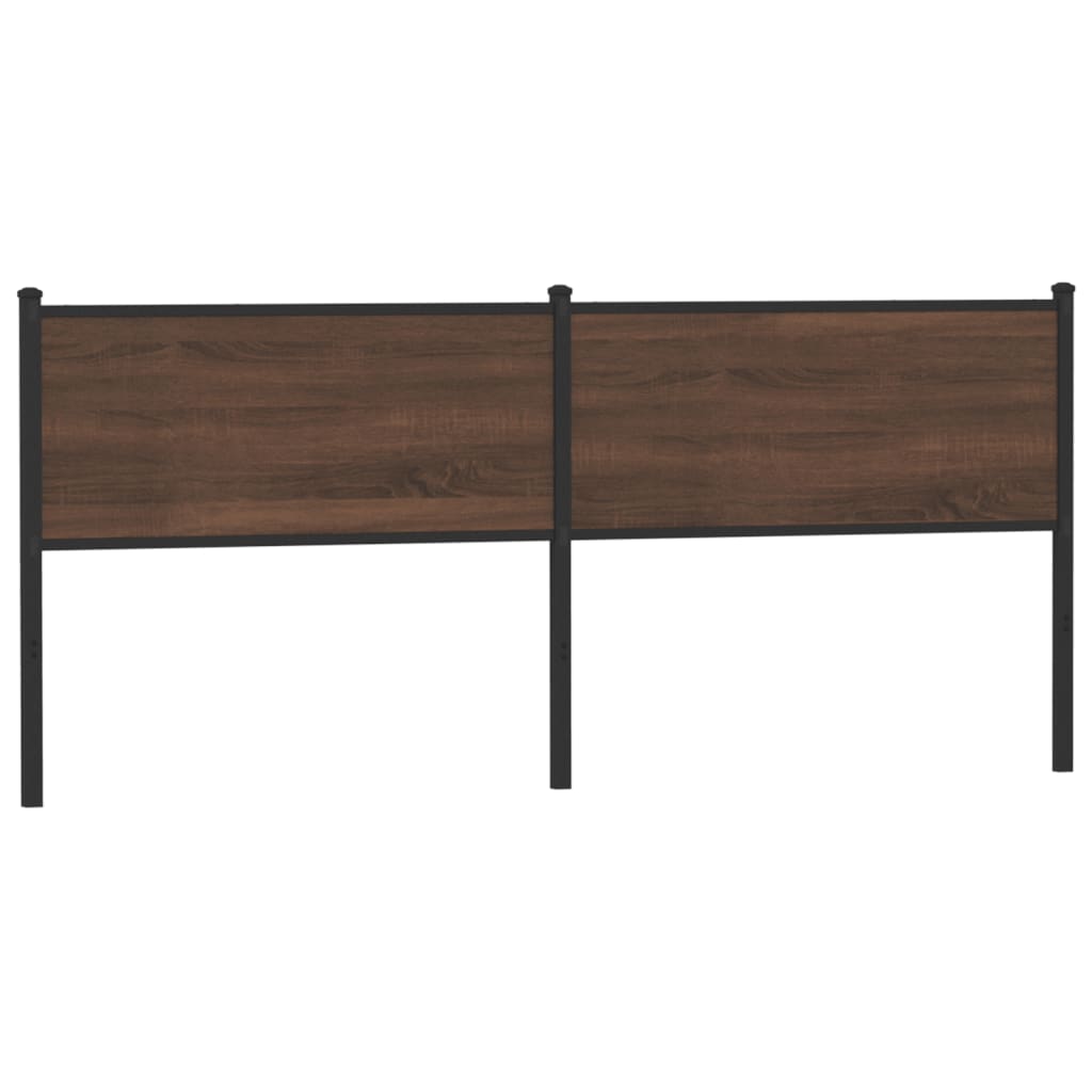 Tête de lit de remplacement chêne marron 200 cm bois d'ingénierie et acier - XIOS