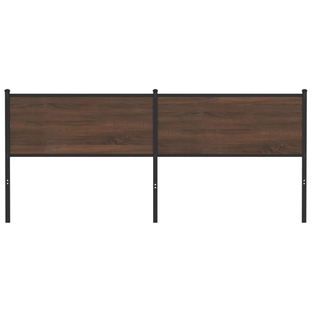 Tête de lit de remplacement chêne marron 200 cm bois d'ingénierie et acier - XIOS
