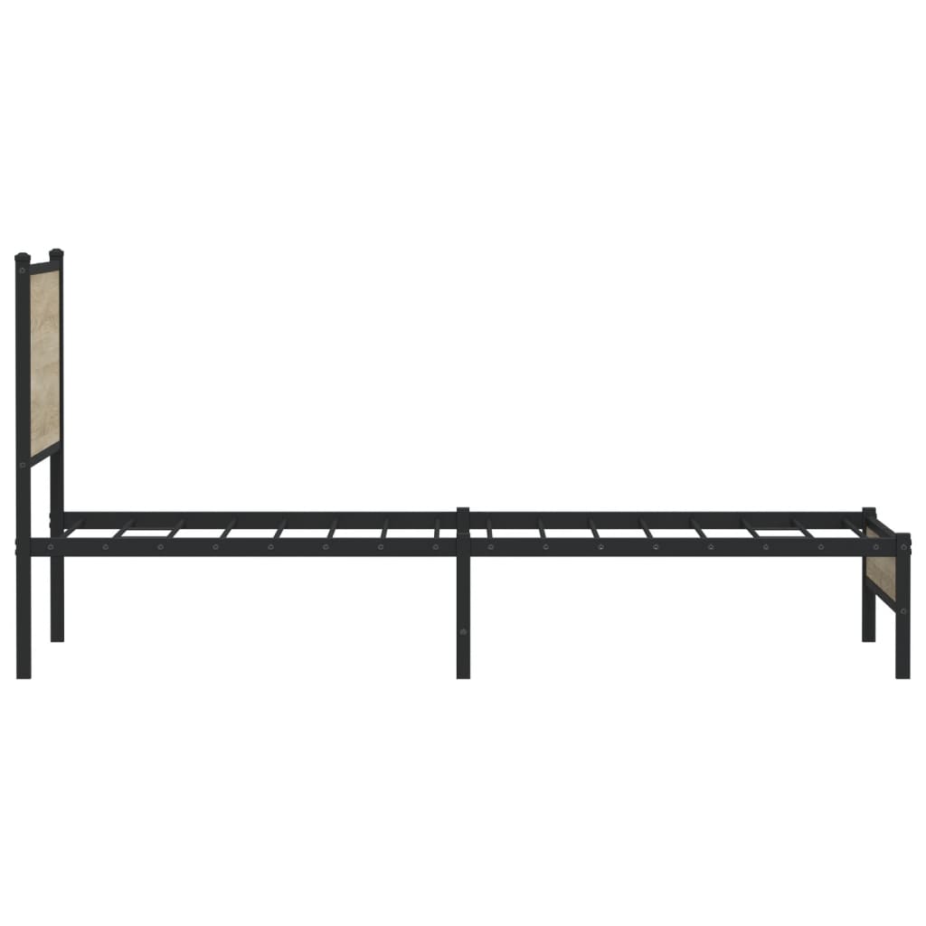 Cadre de lit en métal sans matelas chêne sonoma 100x200 cm - XIOS