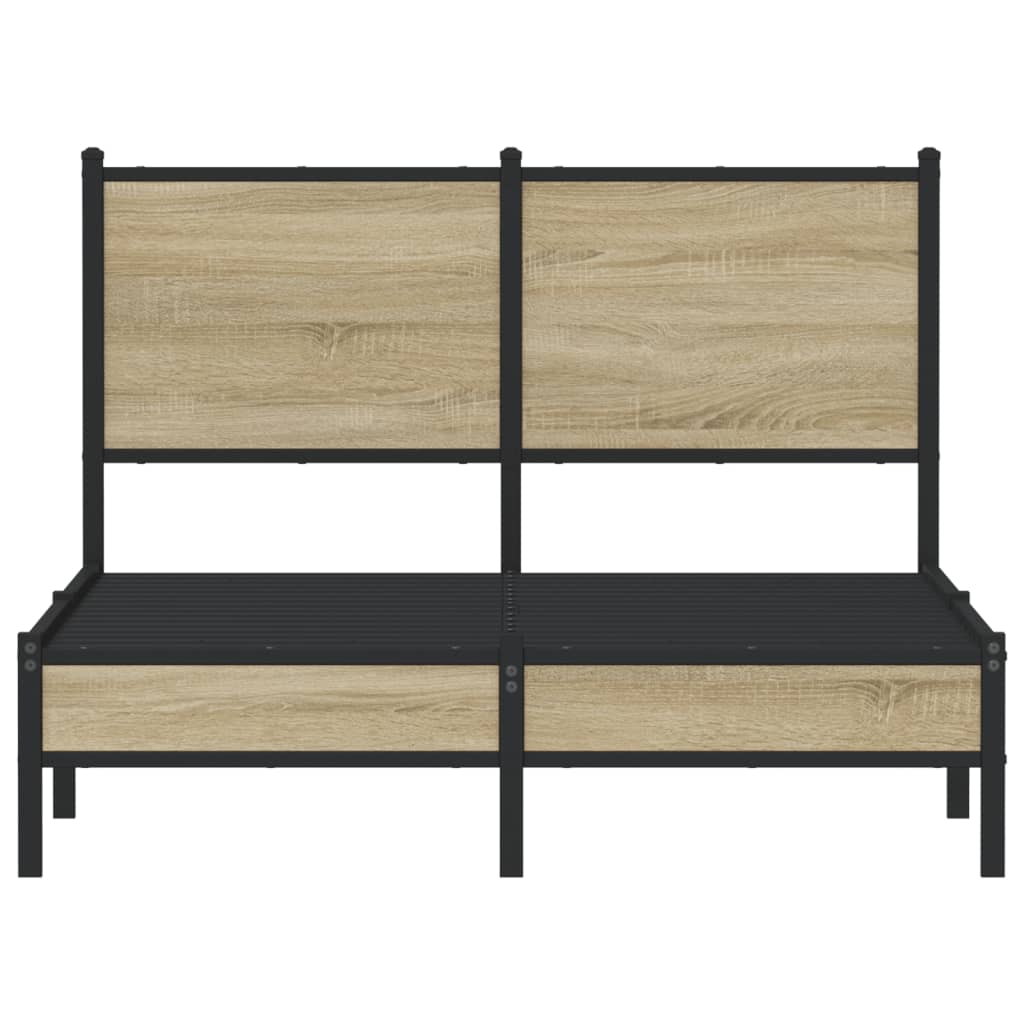 Cadre de lit en métal sans matelas chêne sonoma 120x200 cm - XIOS