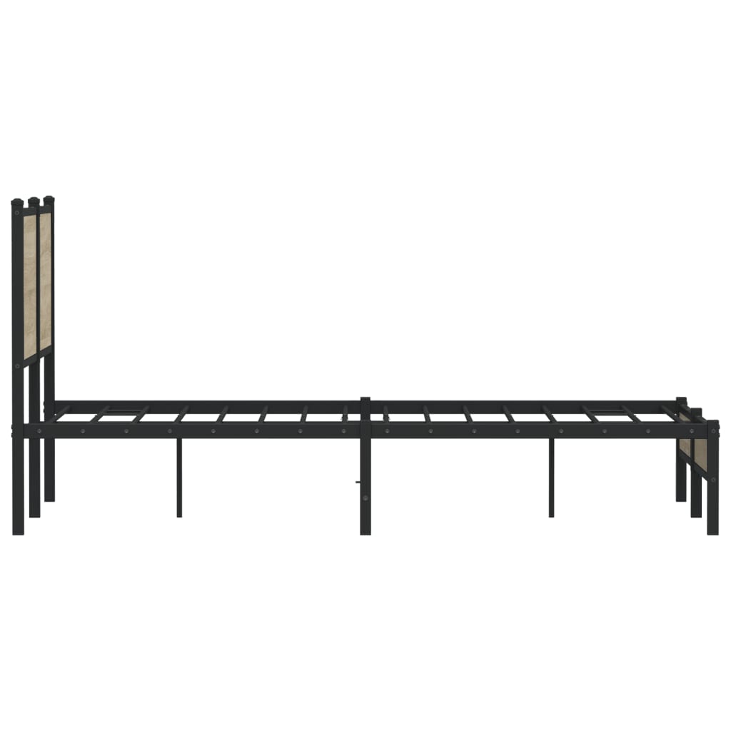 Cadre de lit en métal sans matelas chêne sonoma 120x200 cm - XIOS