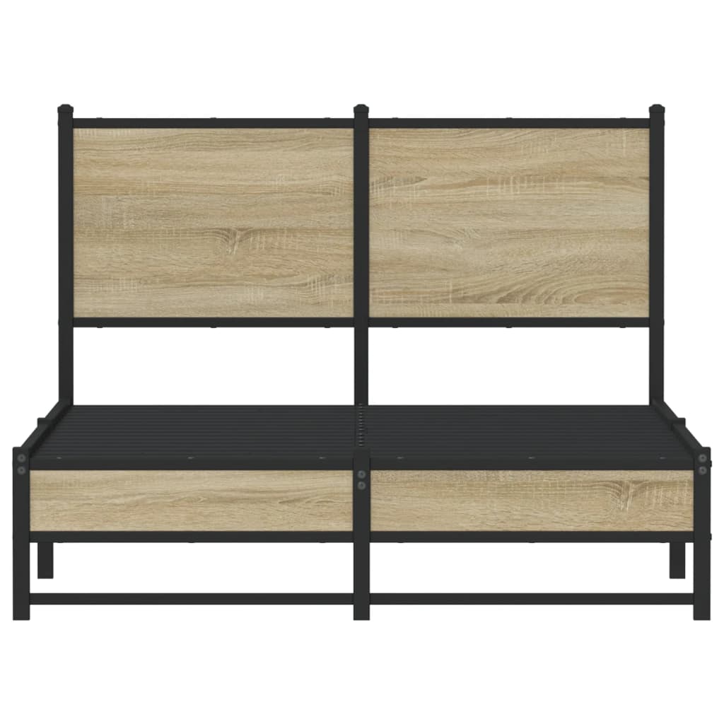 Cadre de lit en métal sans matelas chêne sonoma 120x200 cm - XIOS