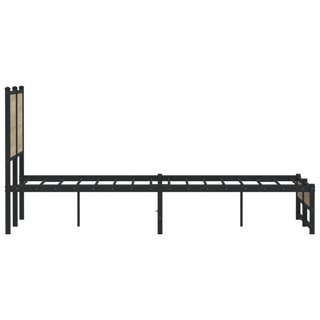 Cadre de lit en métal sans matelas chêne sonoma 120x200 cm - XIOS