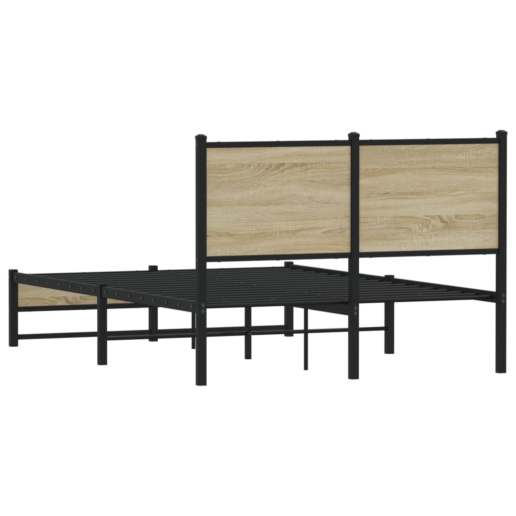Cadre de lit en métal sans matelas chêne sonoma 120x200 cm - XIOS