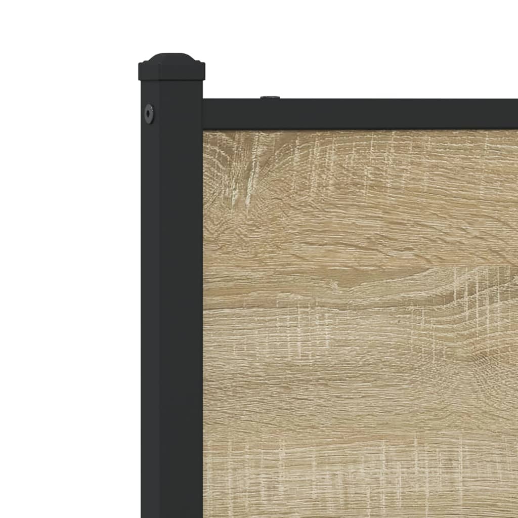 Cadre de lit en métal sans matelas chêne sonoma 150x200 cm - XIOS