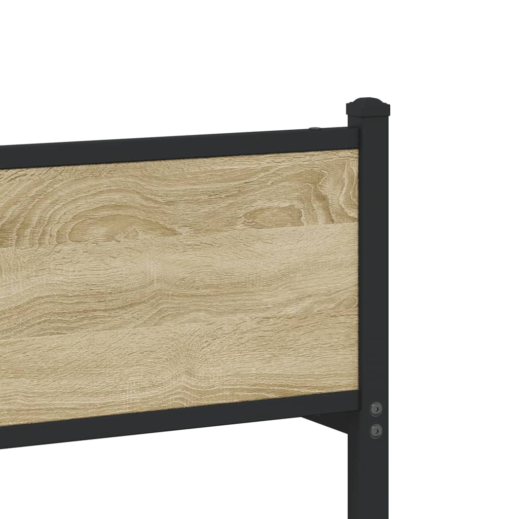 Cadre de lit en métal sans matelas chêne sonoma 80x200 cm - XIOS