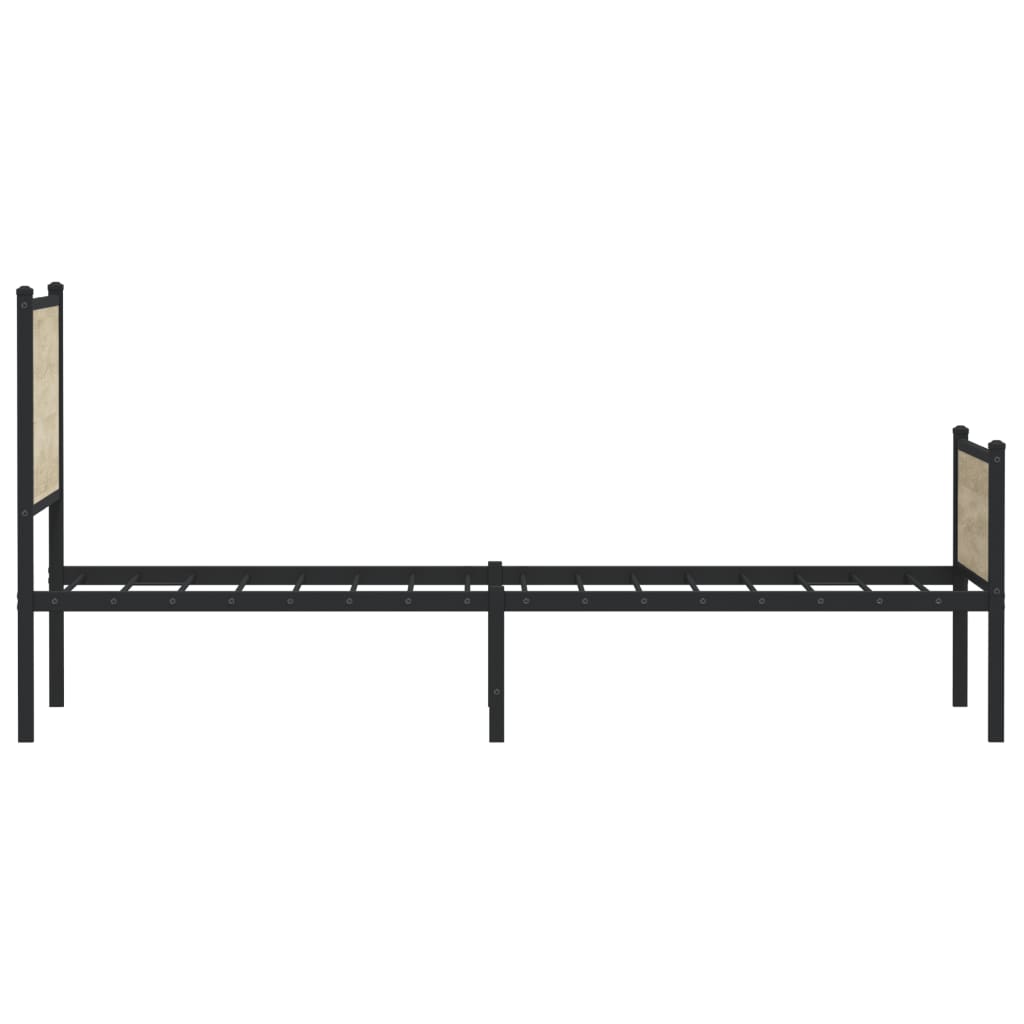 Cadre de lit en métal sans matelas chêne sonoma 90x190 cm - XIOS