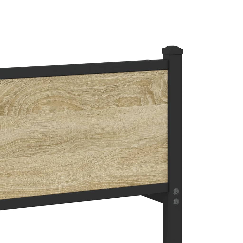 Cadre de lit en métal sans matelas chêne sonoma 90x190 cm - XIOS