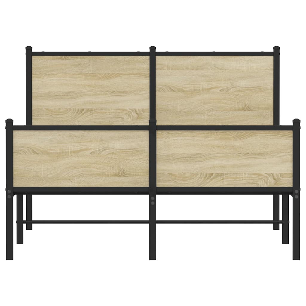Cadre de lit en métal sans matelas chêne sonoma 120x190 cm - XIOS