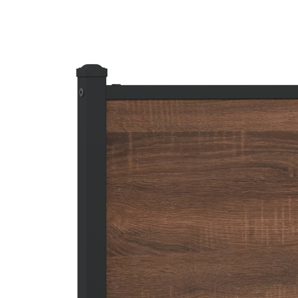 Cadre de lit en métal sans matelas chêne marron 80x200 cm - XIOS