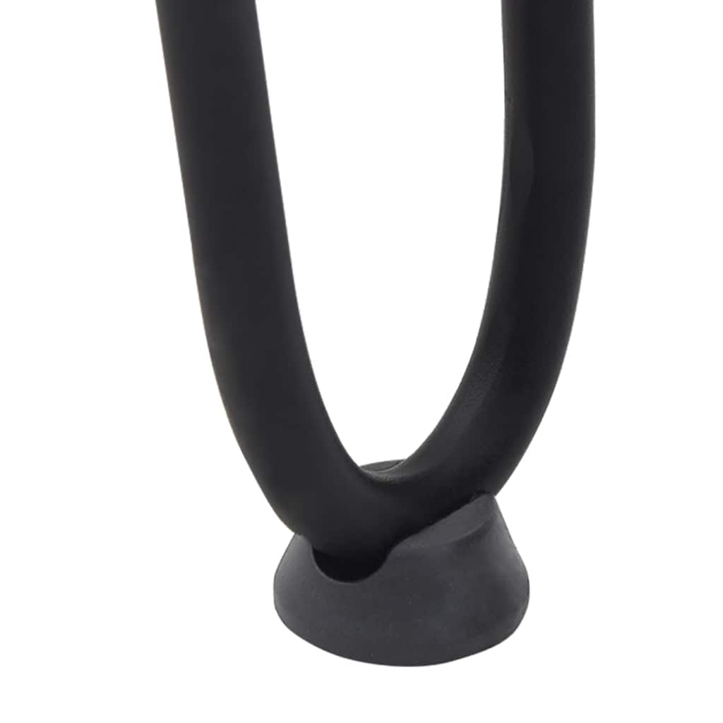 Pieds en épingle à cheveux pour table basse 4 pièces Noir 10 cm Acier massif - XIOS