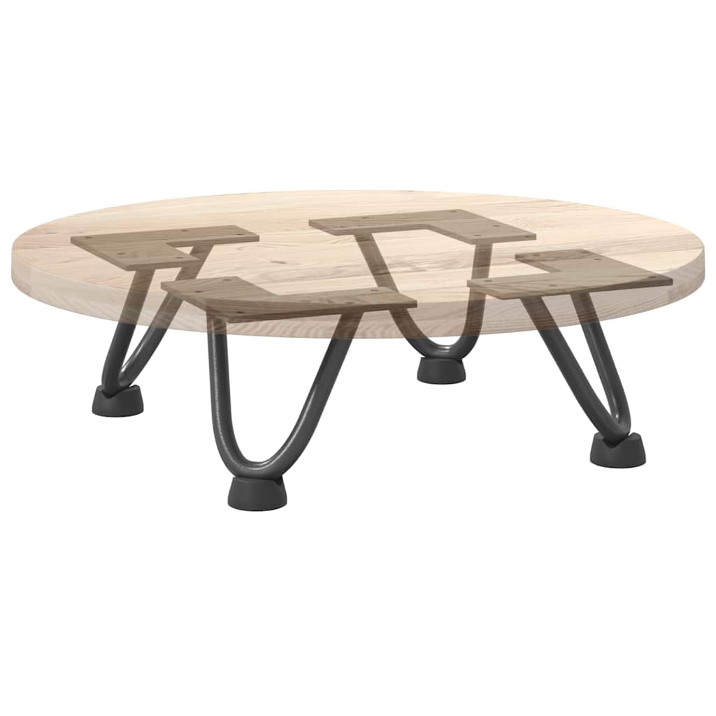 Pieds en épingle à cheveux pour table basse 4 pièces Anthracite 10 cm Acier massif - XIOS