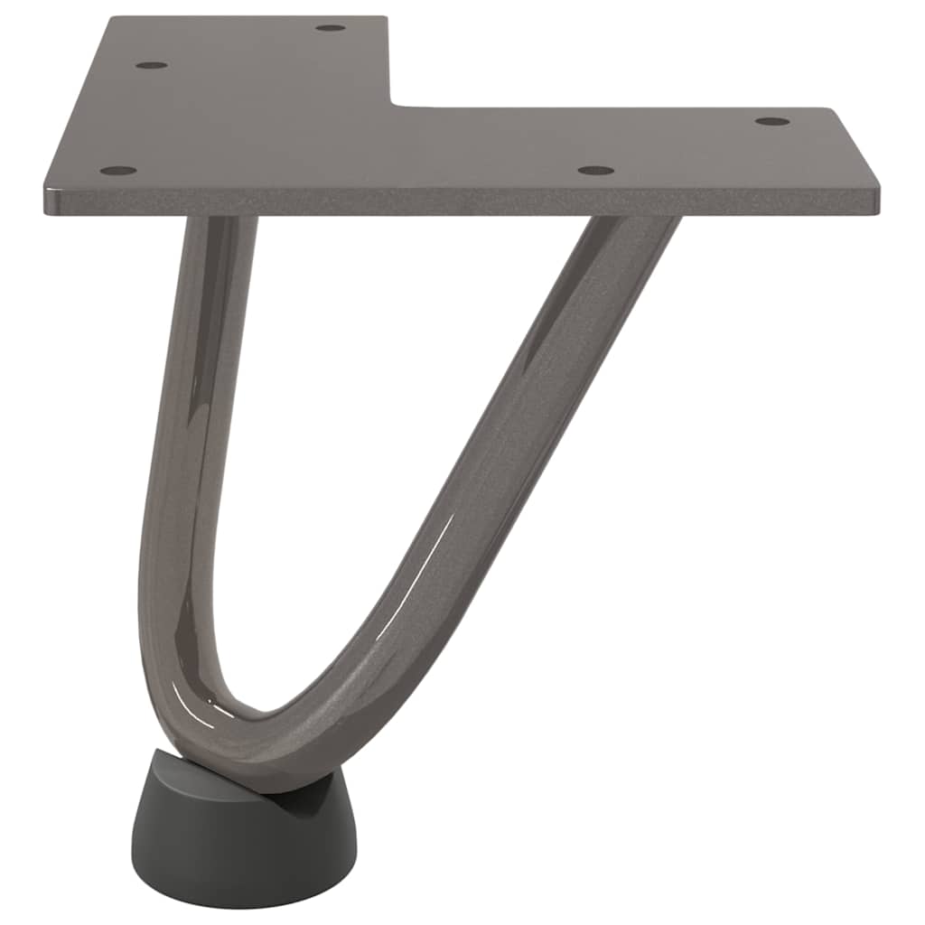 Pieds en épingle à cheveux pour table basse 4 pièces Acier naturel 10 cm Acier massif - XIOS