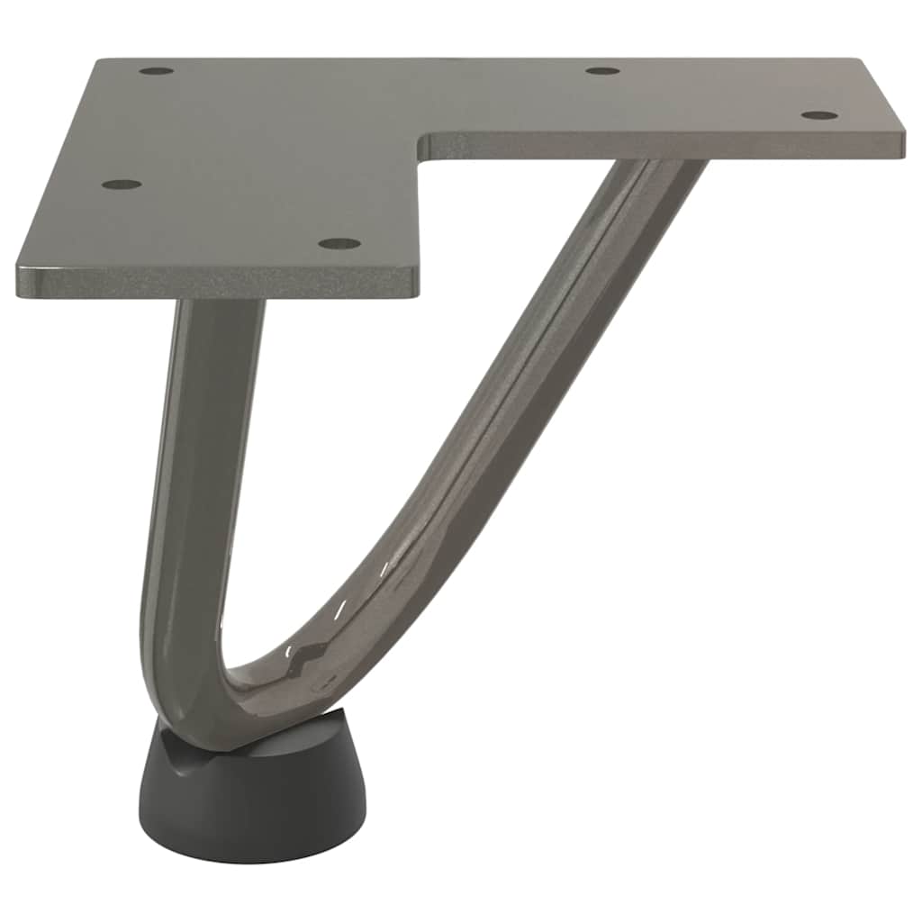Pieds en épingle à cheveux pour table basse 4 pièces Acier naturel 10 cm Acier massif - XIOS