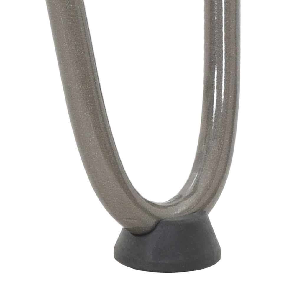 Pieds en épingle à cheveux pour table basse 4 pièces Acier naturel 10 cm Acier massif - XIOS