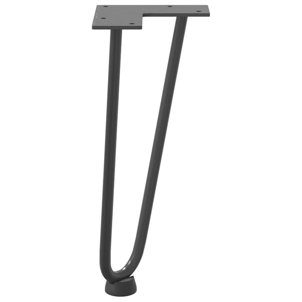 Pieds en épingle à cheveux pour table basse 4 pièces Anthracite 30 cm Acier massif - XIOS