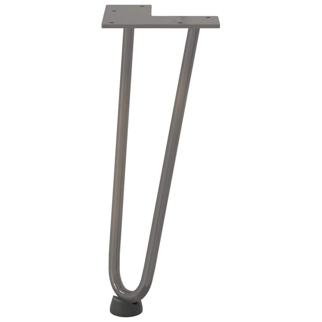 Pieds en épingle à cheveux pour table basse 4 pièces Acier naturel 30 cm Acier massif - XIOS